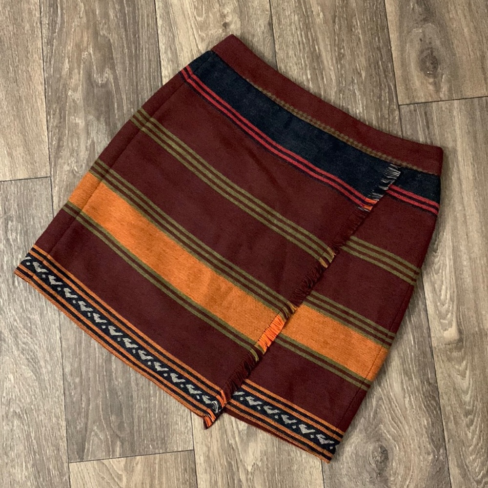 Striped LOFT wrap skirt size 4P